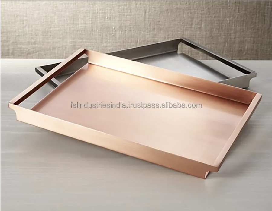 
Black Rounded Tray Serving Design And Decorative Painted Finishing Metal Tray Serving Food Design Trays 