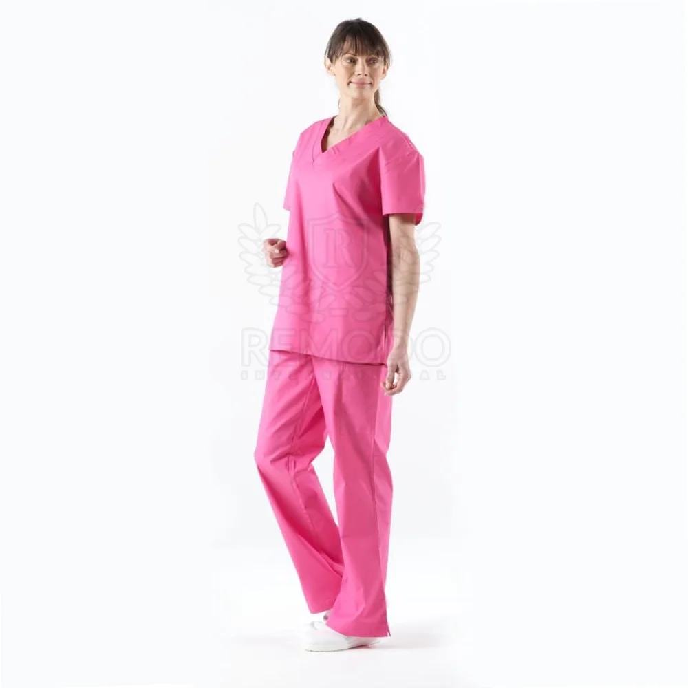 Fashionable Medical Fit Scrubs Uniforms Stretchy short Sleeves Scrubs Suits Custom Nurse Scrubs