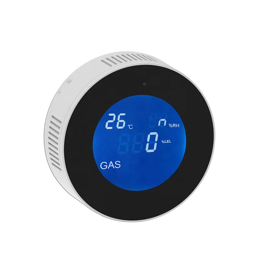 Alarms gas leakage damage avoid CH4 gas detector LCD screen concentration detection App control kitchen alarm