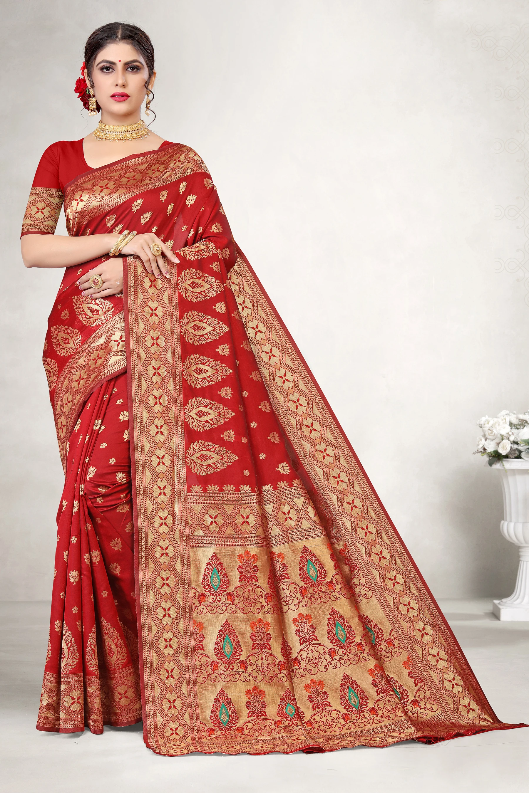  Дизайнерская праздничная одежда жаккардовая шелковая Тяжелая последняя коллекция сари