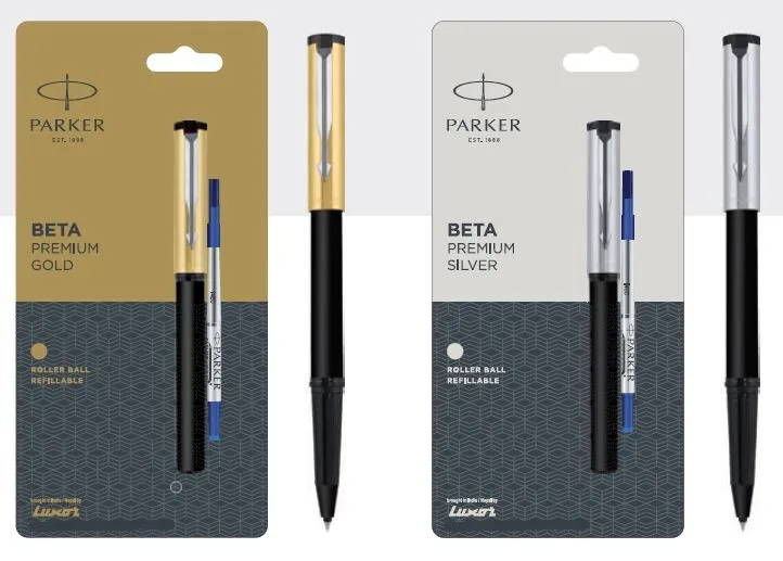 Premium rollerball pen gold finish color high quality plastic body parker rollerball pens custom logo promotional pens