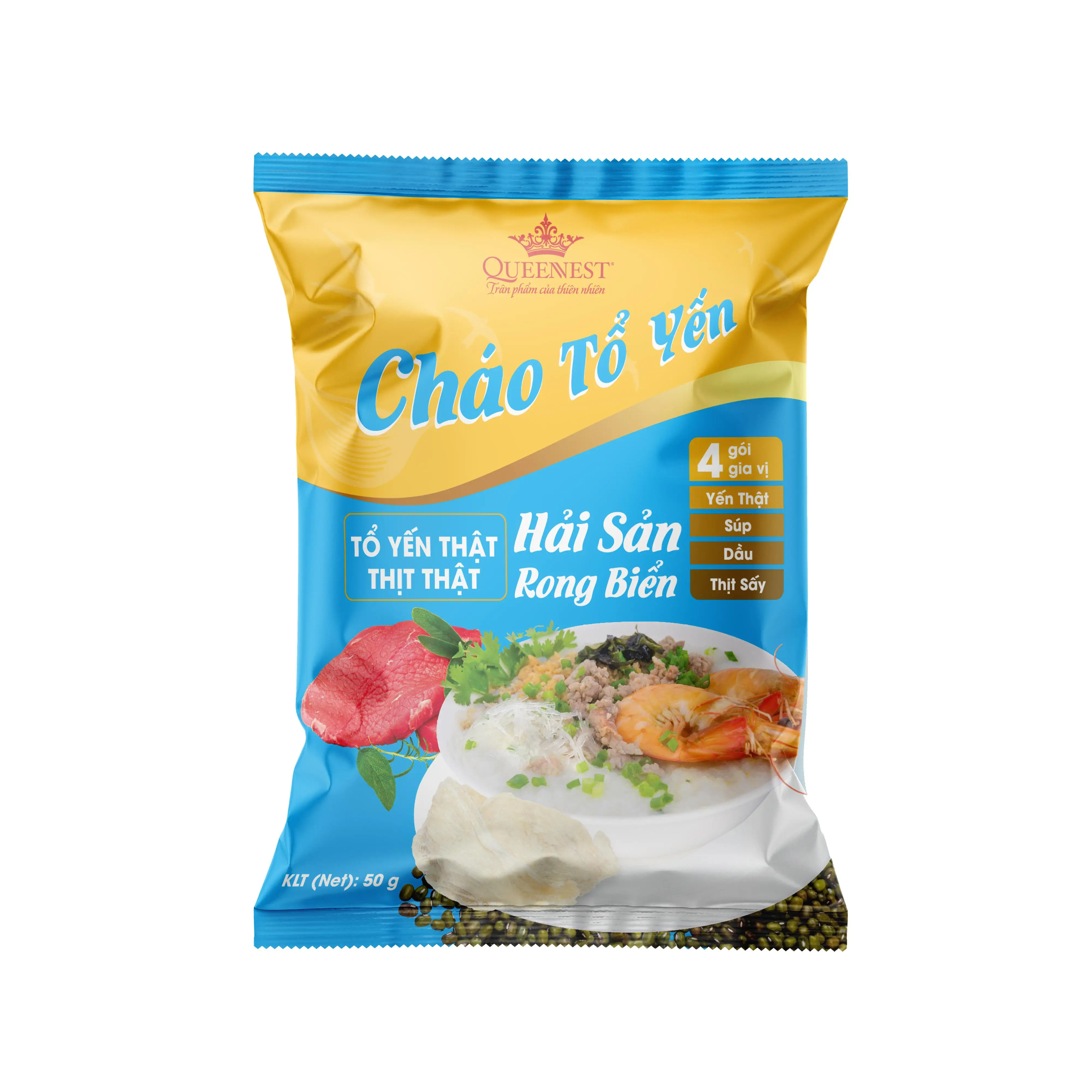 Каша QUEENNEST Birds Nest (30 мешков x 50 г) из Вьетнама-вкус морепродуктов и морских водорослей