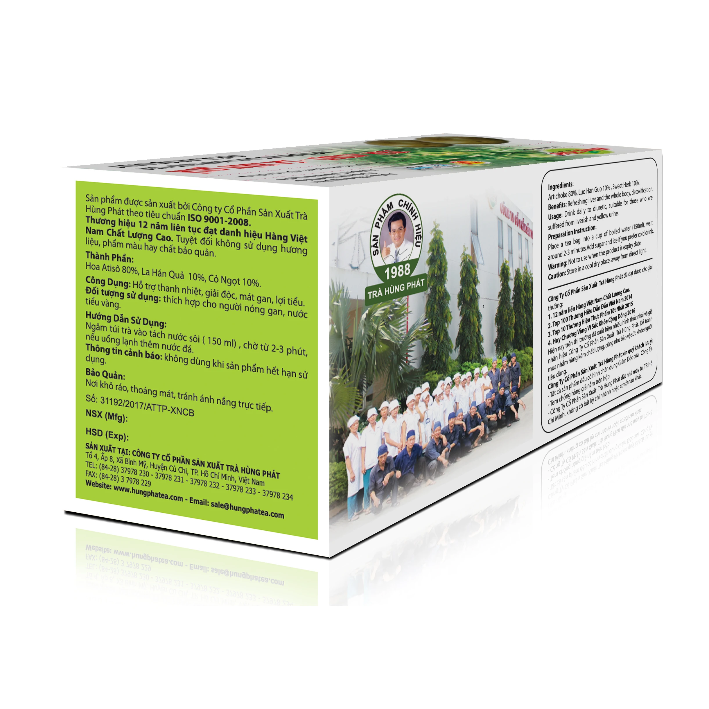 
Vietnam Artichoke Luo Han Guo Flavored Bagged Tea GMP HACCP ISO Certified Herbal Slimming Tea with 2 Years Shelf Life 