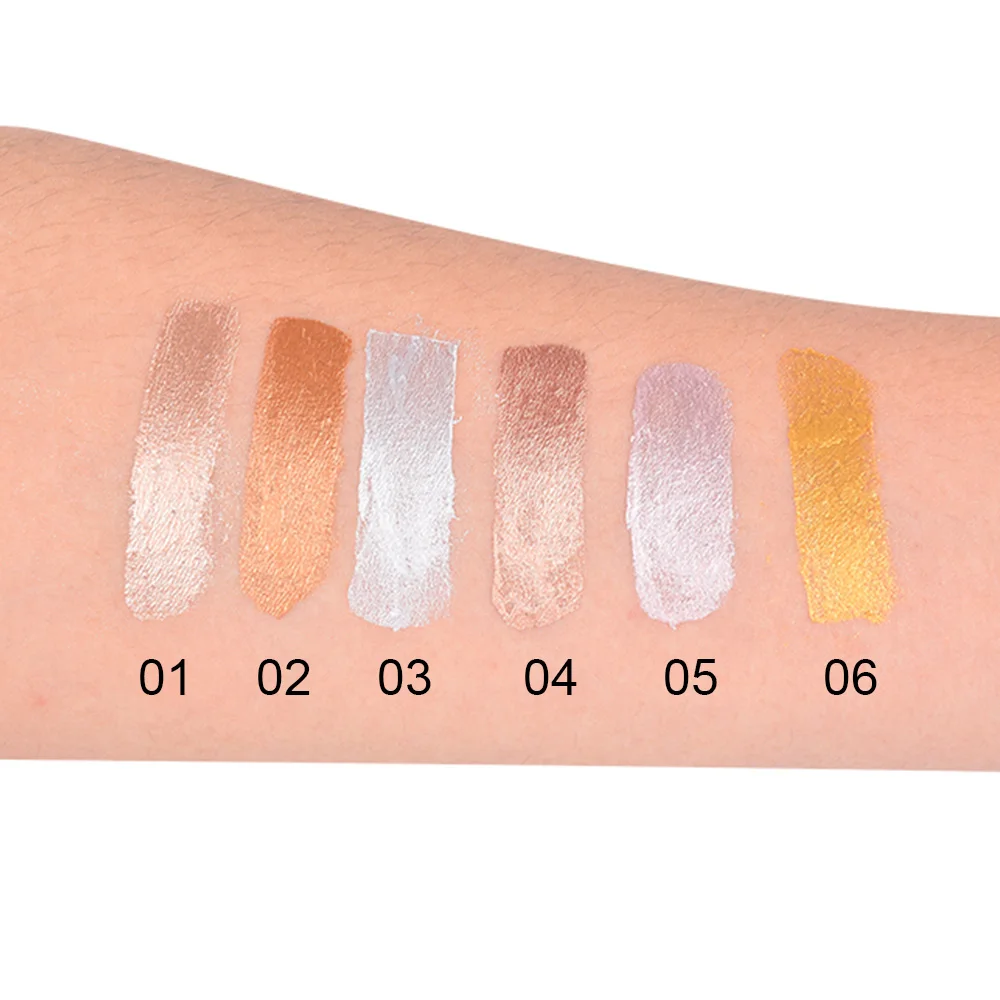 Face Illuminating Custom Cosmetic Bottle Liquid Highlighter Pump Tube Private Label Makeup Glitter Liquid Highlighter Stick