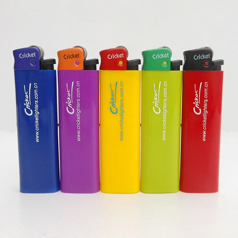 Plastic Cricket Gas Lighter / Disposable Cricket Lighter with custom logo / Refillable Cricket Lighter
