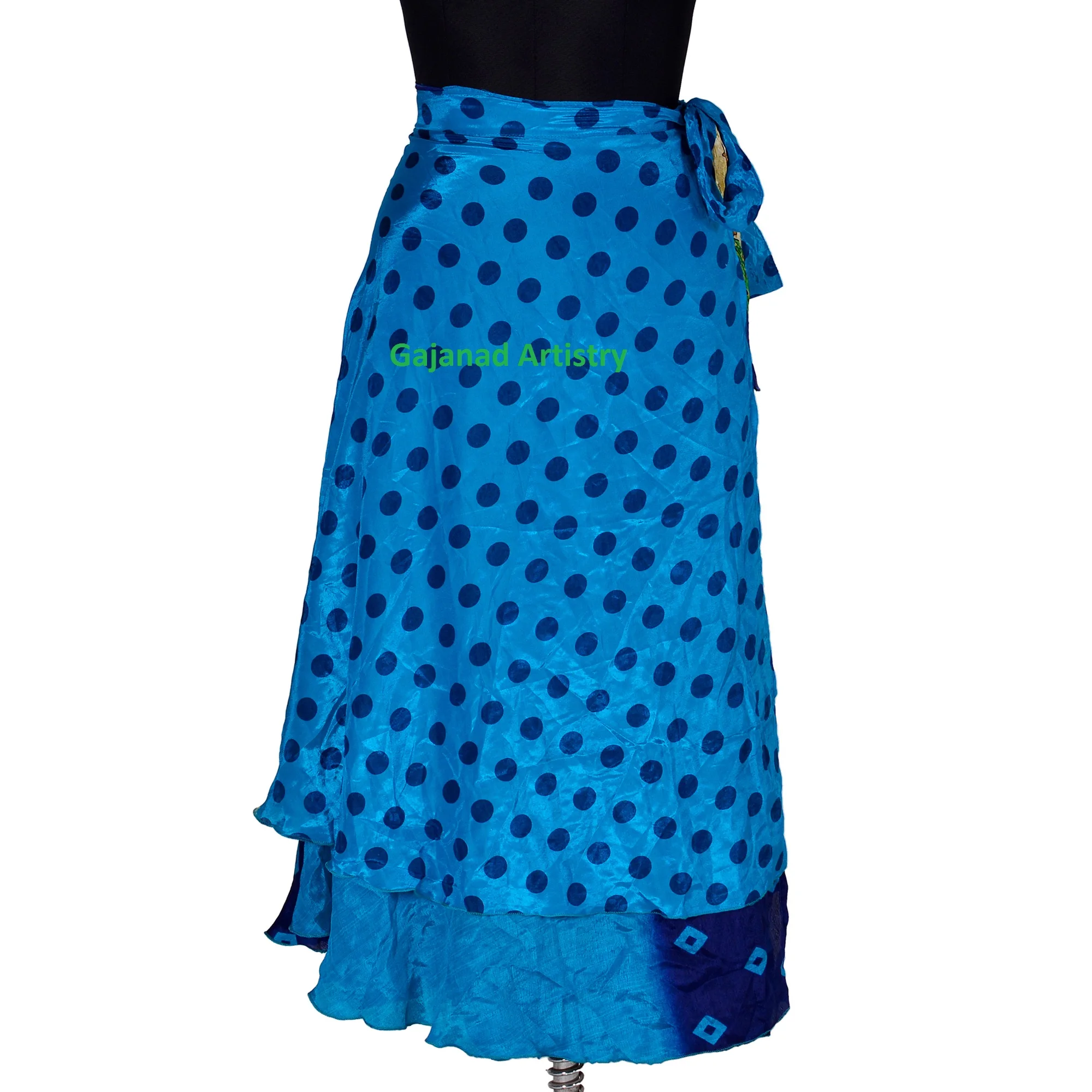 wholesale lots sari silk wrap skirt reversible and lightweight floaty double layer skirt long skirts ties