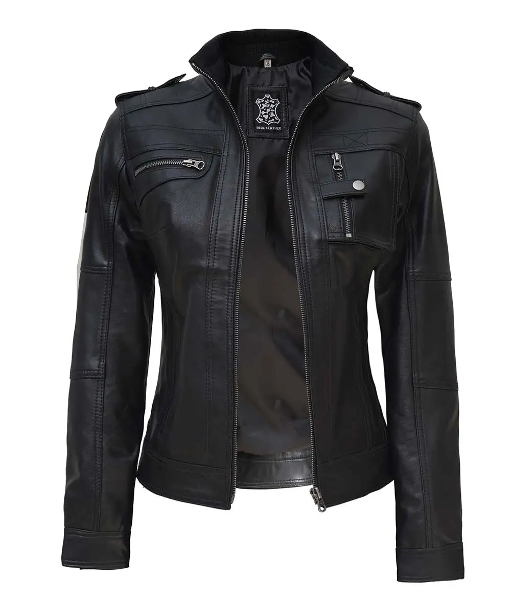 Leather jacket for women genuine leather premium quality sheepskin