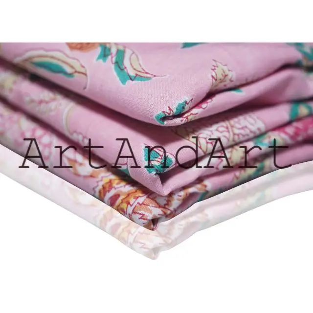 Новая хлопковая ткань ручной работы с цветочным принтом 100% от Yard Dressmaking Craft вуаль ткань индийская ручная работа хлопковая ткань для бега