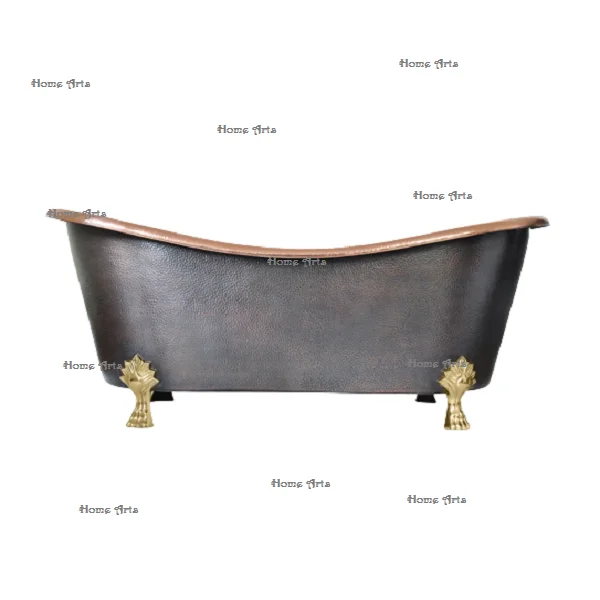 Fabulous Design Copper Bathing Tub Handmade Customized Size And Shape Bath Tub With Solid Brass Legs For Sale