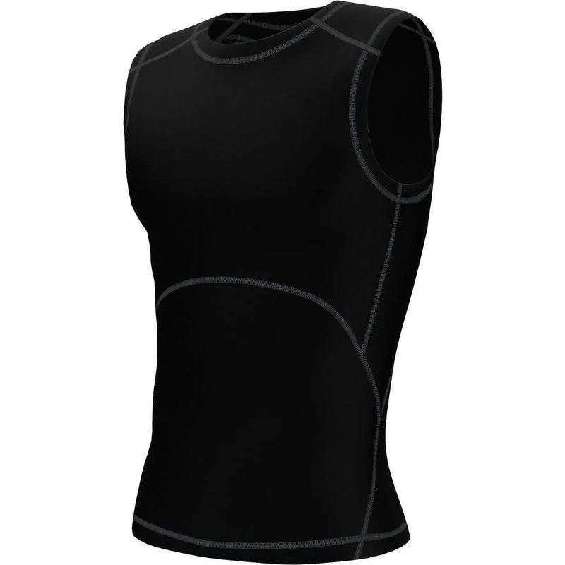 
Sleeveless Patchworks Design Custom Logo Solid Color Men Base Layer Tank Tops 