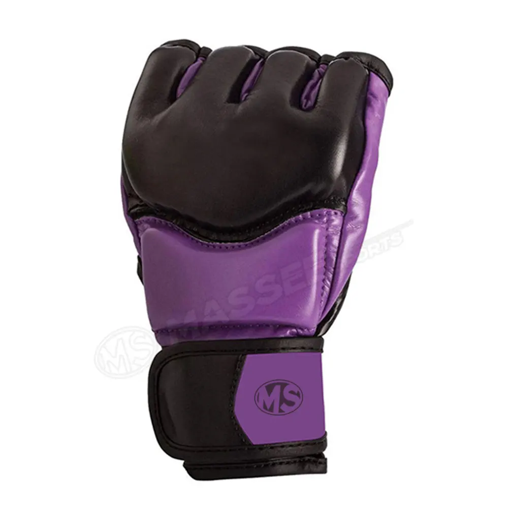 Half Fingers Leather Mens Boxing MMA Gloves for Training