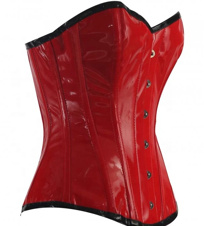 Good Quality Women Leather Corset red