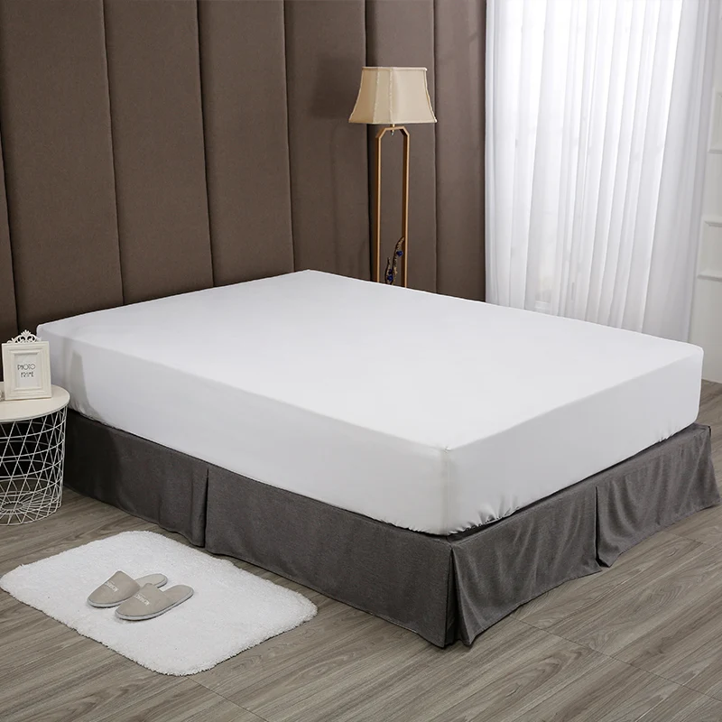 One Stop Hotel Supplies Wholesale Hotel Full Bed Linen 300Tc 100% Cotton White Colour Hotel Bed Sheet