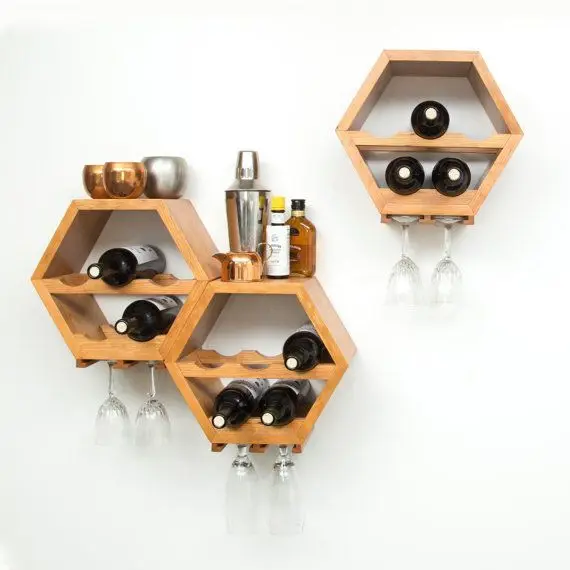 Wholesale 8 bottle wine racks Wooden Wine Organizer Rack WhatsApp: +84 961005832