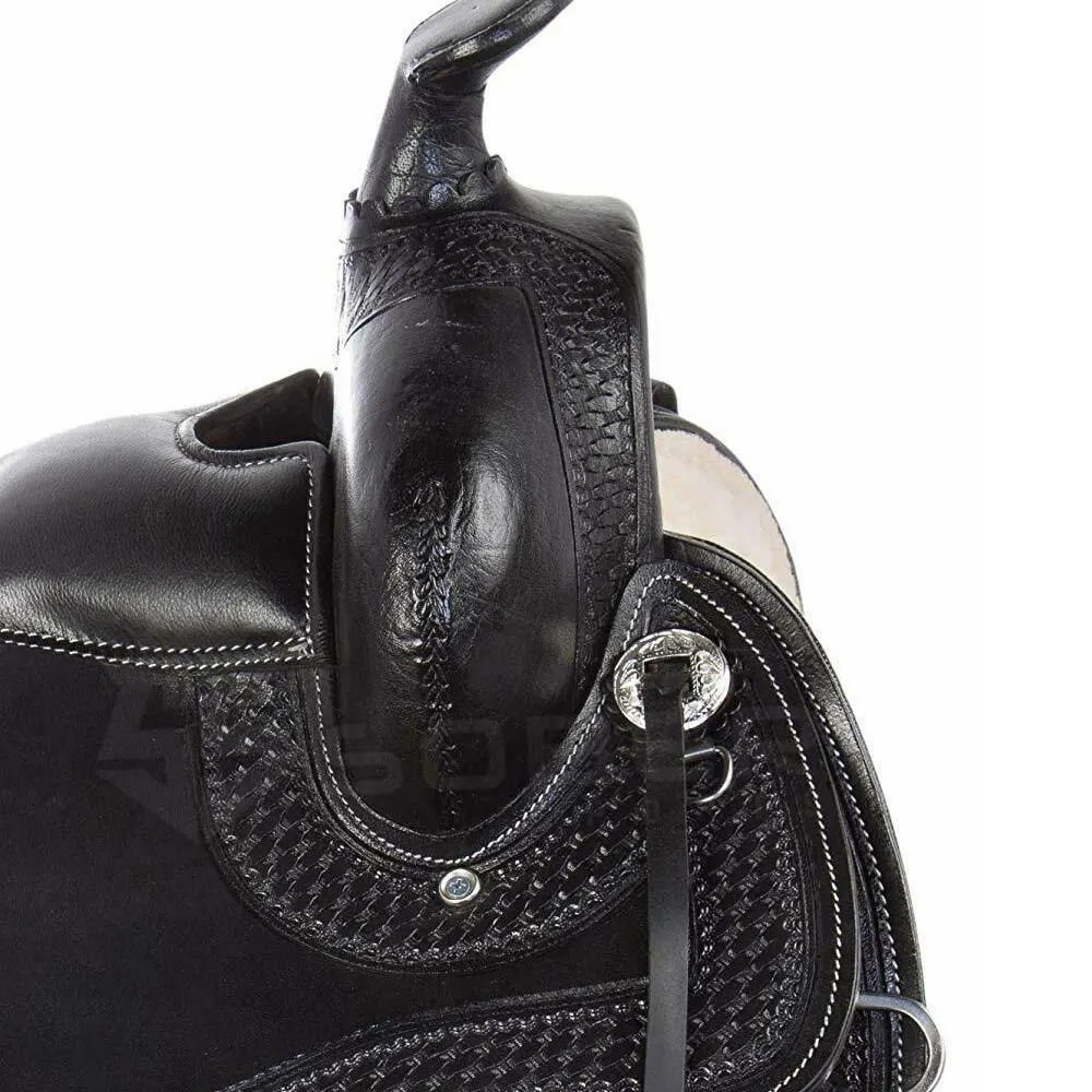 Top Quality Soft Leather Horse Saddle Riding Saddle Set  Seat racing Horse Saddles