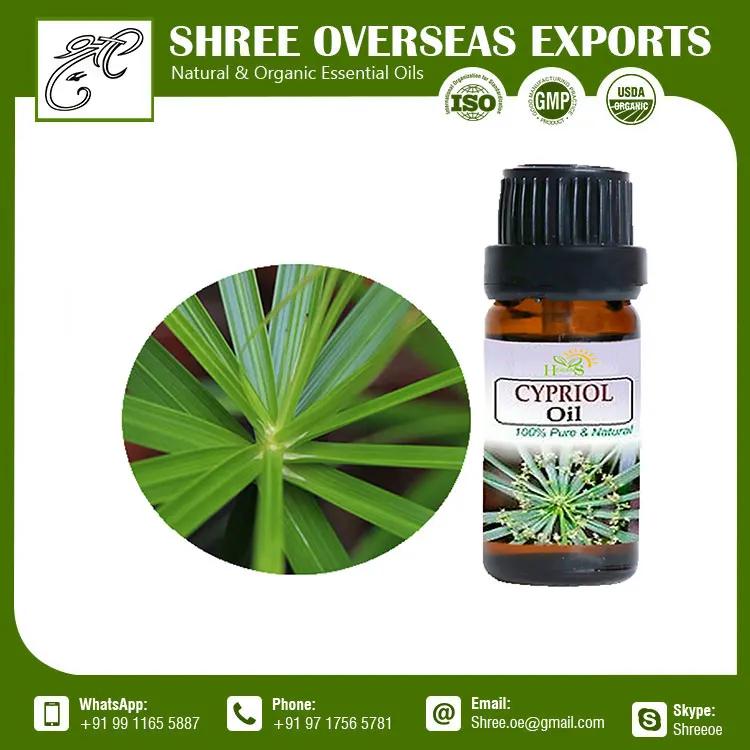 100% Pure Organic Cypriol Essential Oil from India