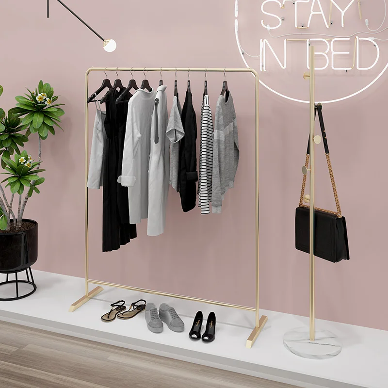 Hot selling High Quality matel Coat Rack Stand stainless steel storage hanging stand for clothes floor hanger for clothing shop