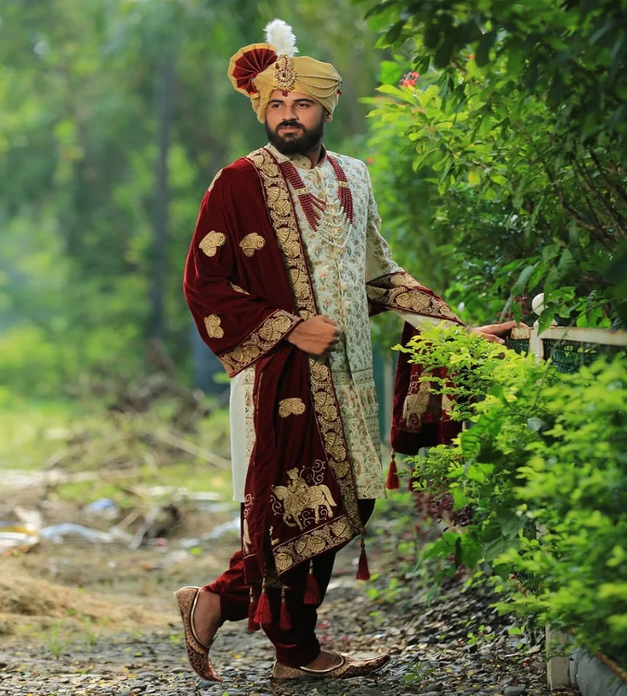 
WEDDING ATTIRE SHERWANI Handwork KURTA DHOTI SALWAR SUIT Pure FABRIC for MEN INDIAN DRESS Bollywood Fashion WHOLESALE 