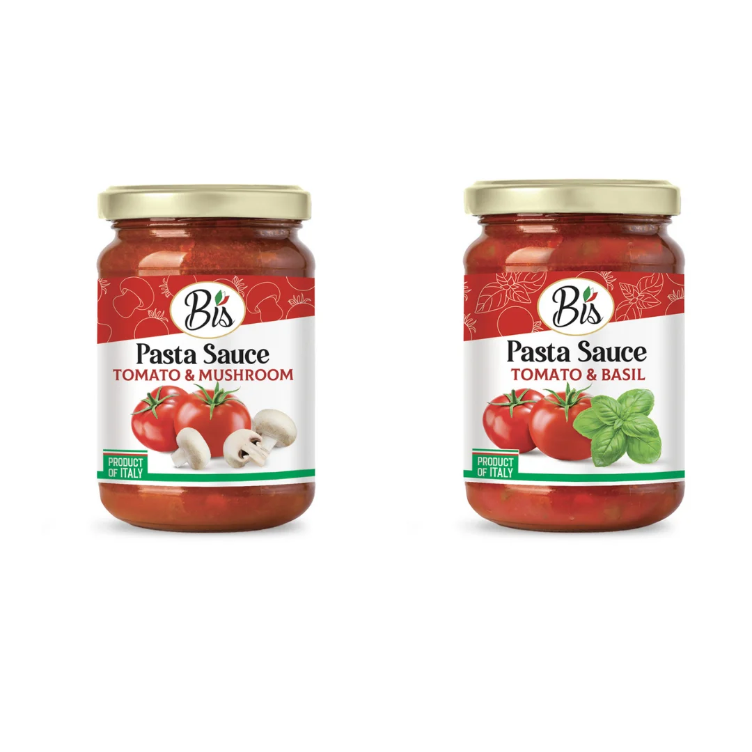 High quality top Made in Italy pasta sauce tomato and mushrooms 350gr combo sauce