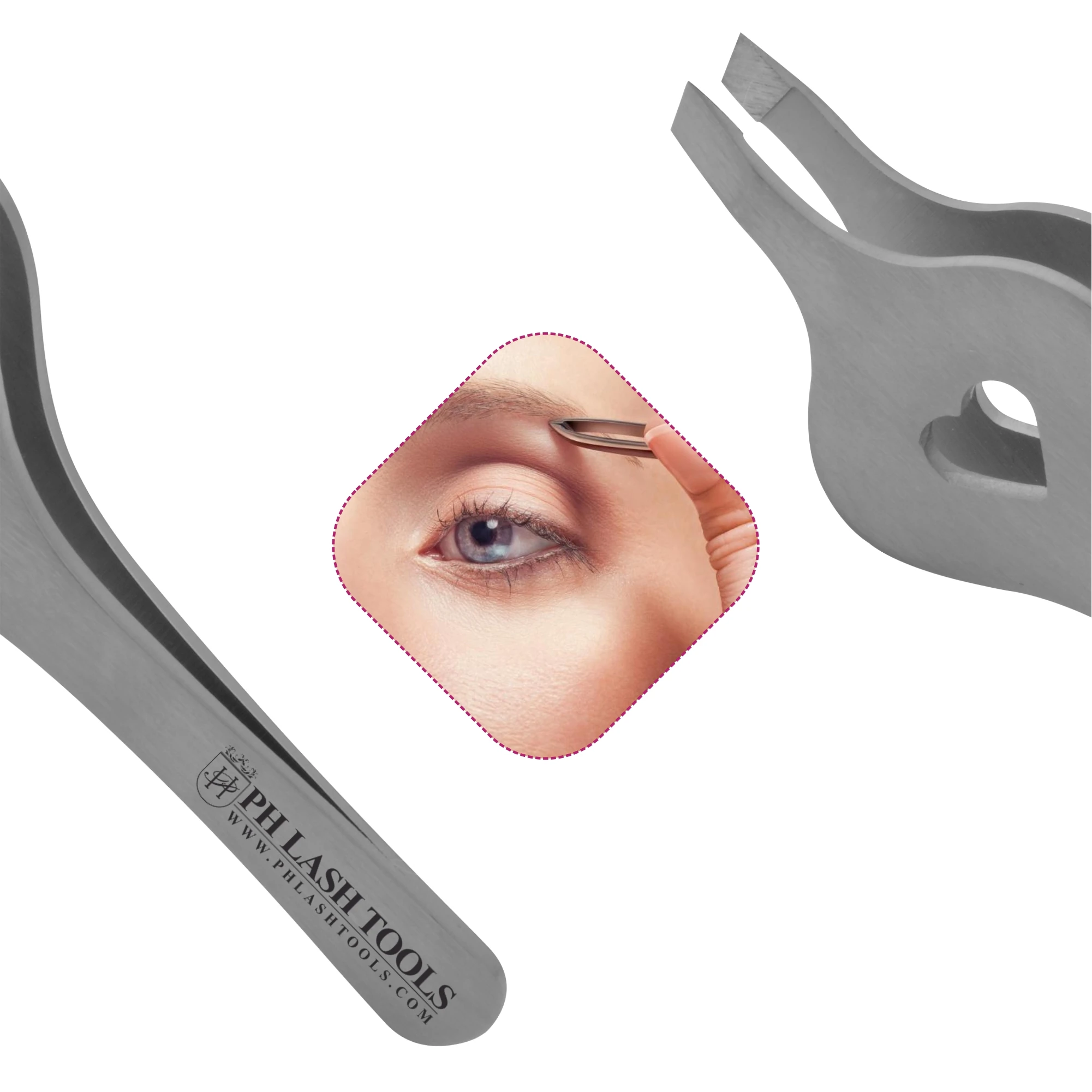 Stainless Steel Slanted Tip Eyebrow Tweezer in Satin Color Private Label, New Arrival Eyebrow Tweezer for Remove Eyebrows Hair