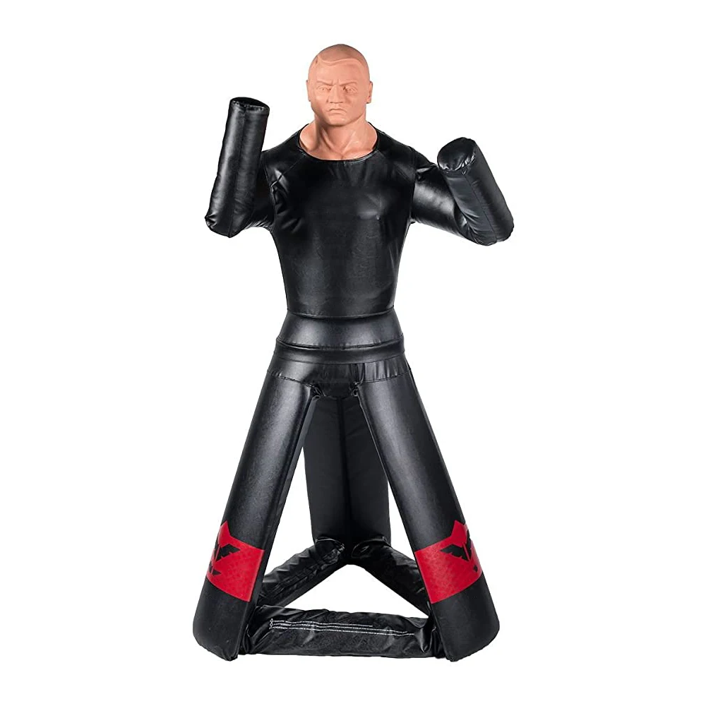 Black Professional Silicone Boxing Man Dummy Bob MMA Dummy High Quality PU Leather Punching Bag