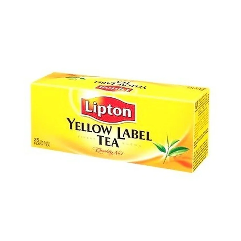 Желтый чайный пакетик Lipton, 25 шт., Шри-Ланка