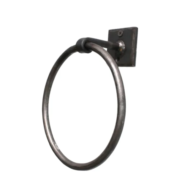 Metal Wire Wall Mounted Bathroom Towel Holder modern stylish elegant customized logo Wrought Iron Half Round Forged Towel Ring