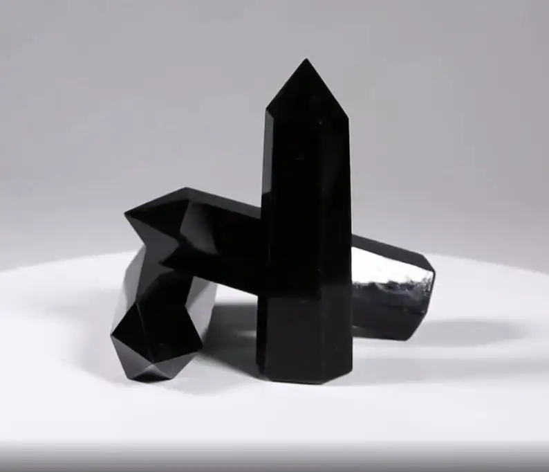 Black Agate Obelisks Tower Points Agate Tower Wholesale Natural Crystals Healing Stones For Home Decor Alfazal Agate