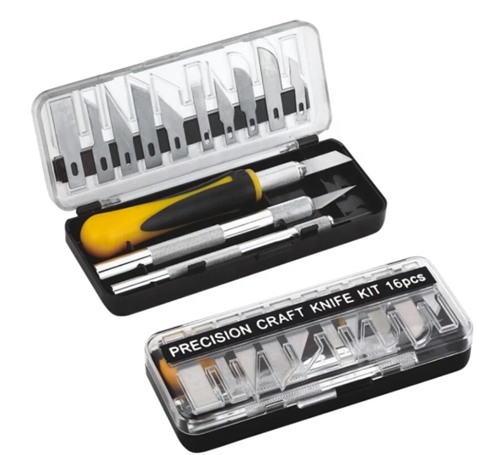 3 типа ручек и 10 различных лезвий, точные инструменты для рукоделия, набор ножей, нож для хобби