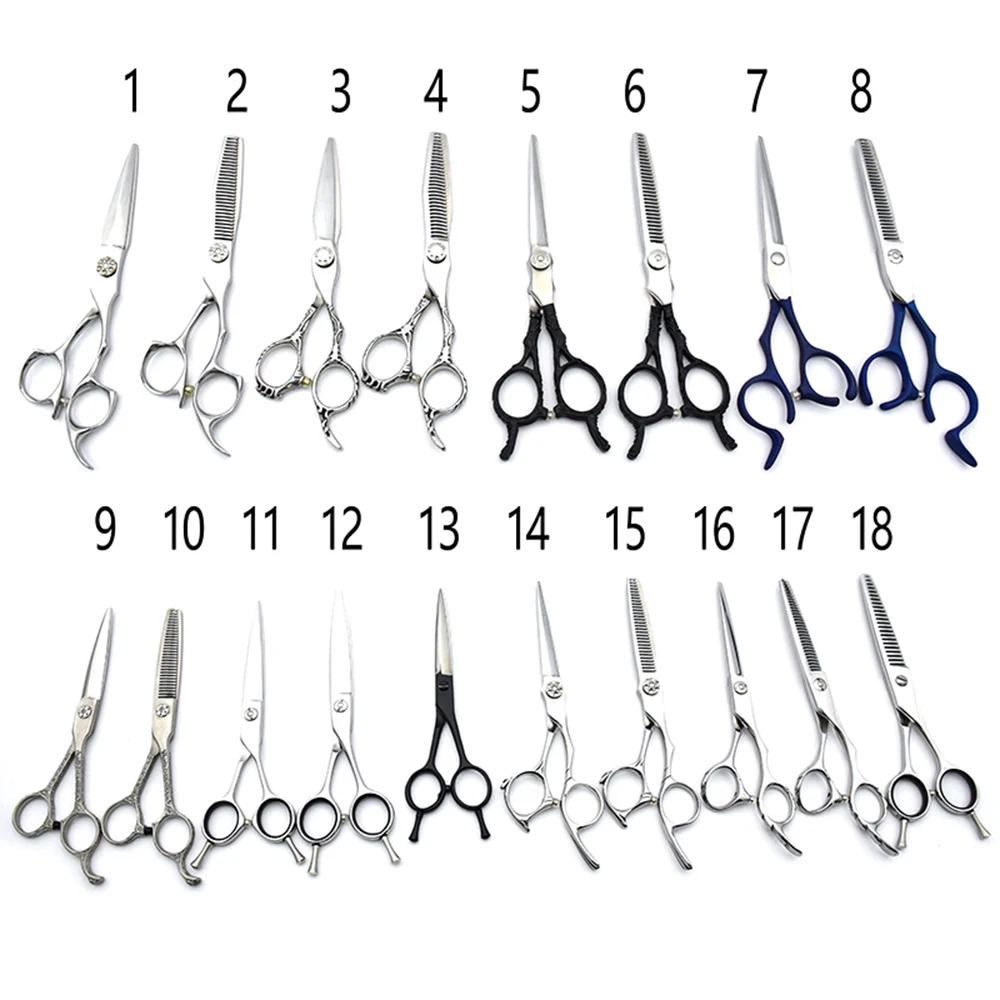 
Professional Hair Scissors Cut Hair Cutting Salon Scissor Makas Barber Thinning Shears Hairdressing Scissors Set 