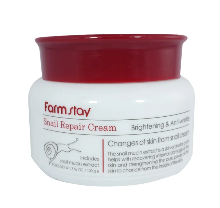 Korean Cosmetic FARMSTAY SNAIL REPAIR CREAM Nourishing Moisturizing Anti-wrinkle  Brightening soothing