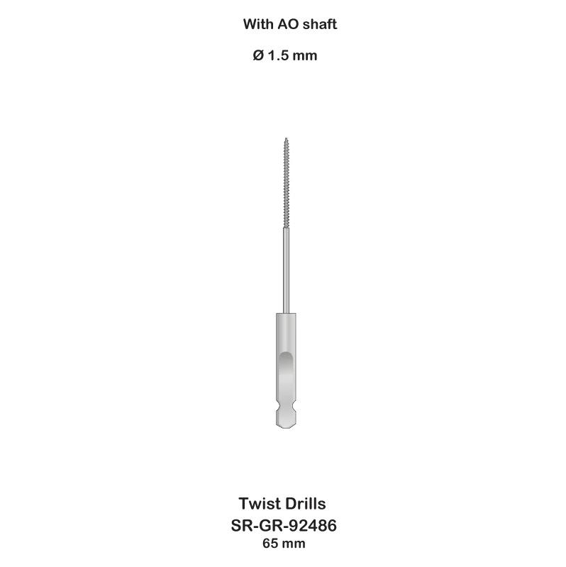 Pakistan Manufacturing Surgical Instruments Twist Drills With AO Shaft