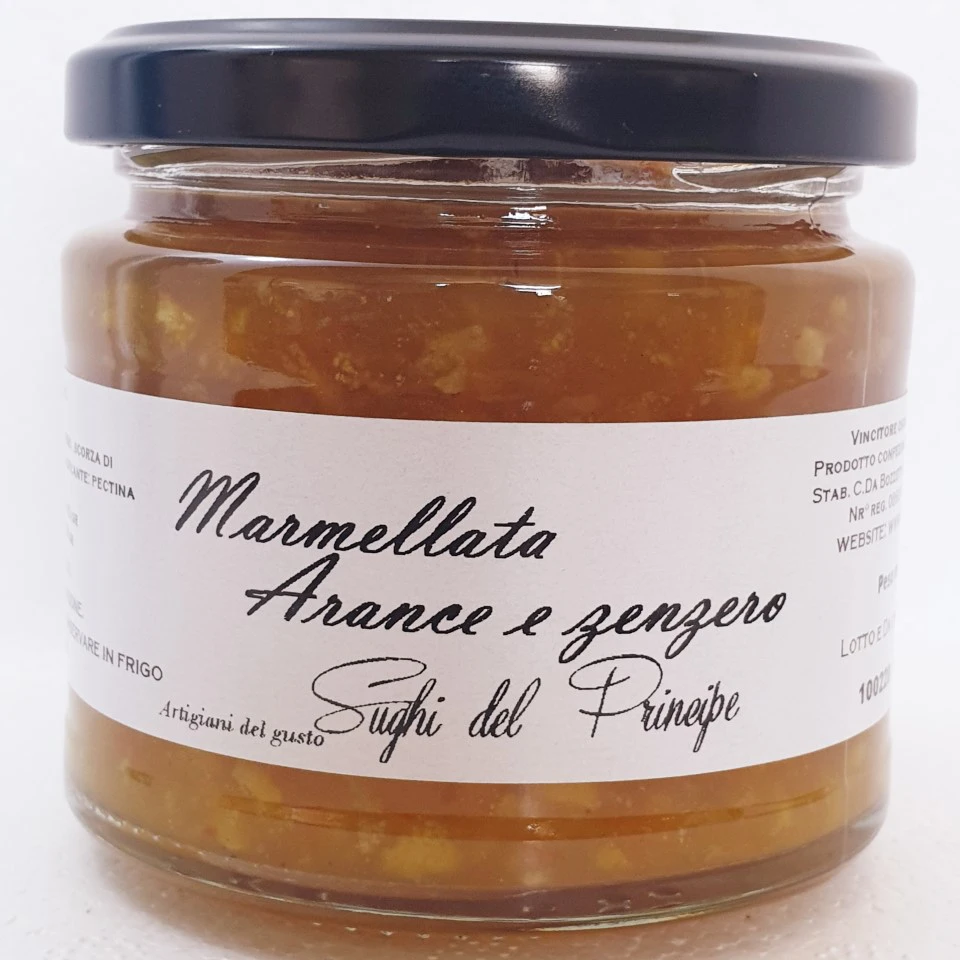 Premium Product Made in Italy Orange and Ginger Jam ideal Traditional Italian Ingredient