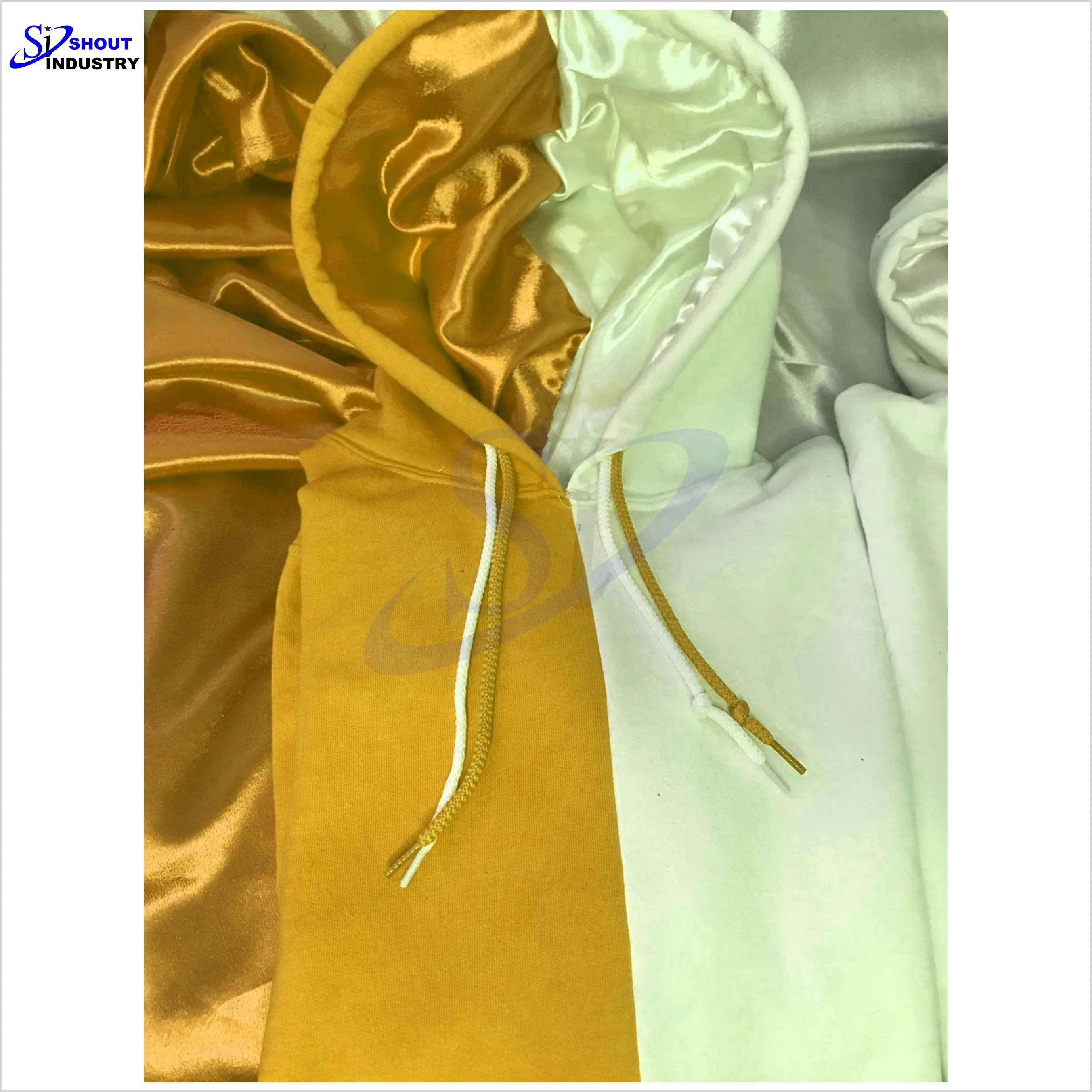 100% хлопок 2 контрастных цветов раздельный комплект из толстовки с капюшоном и оптовая продажа Сатиновые подкладочные Сплит