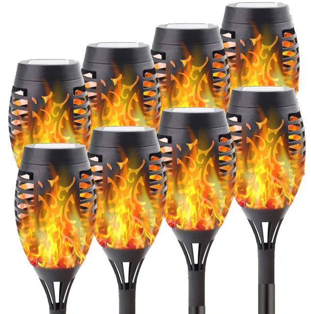 Outdoor Led Solar Light Flickering Dancing Flame Torch Solar Lighting Waterproof Lamp for Garden Decoration Landscape Lawn Path