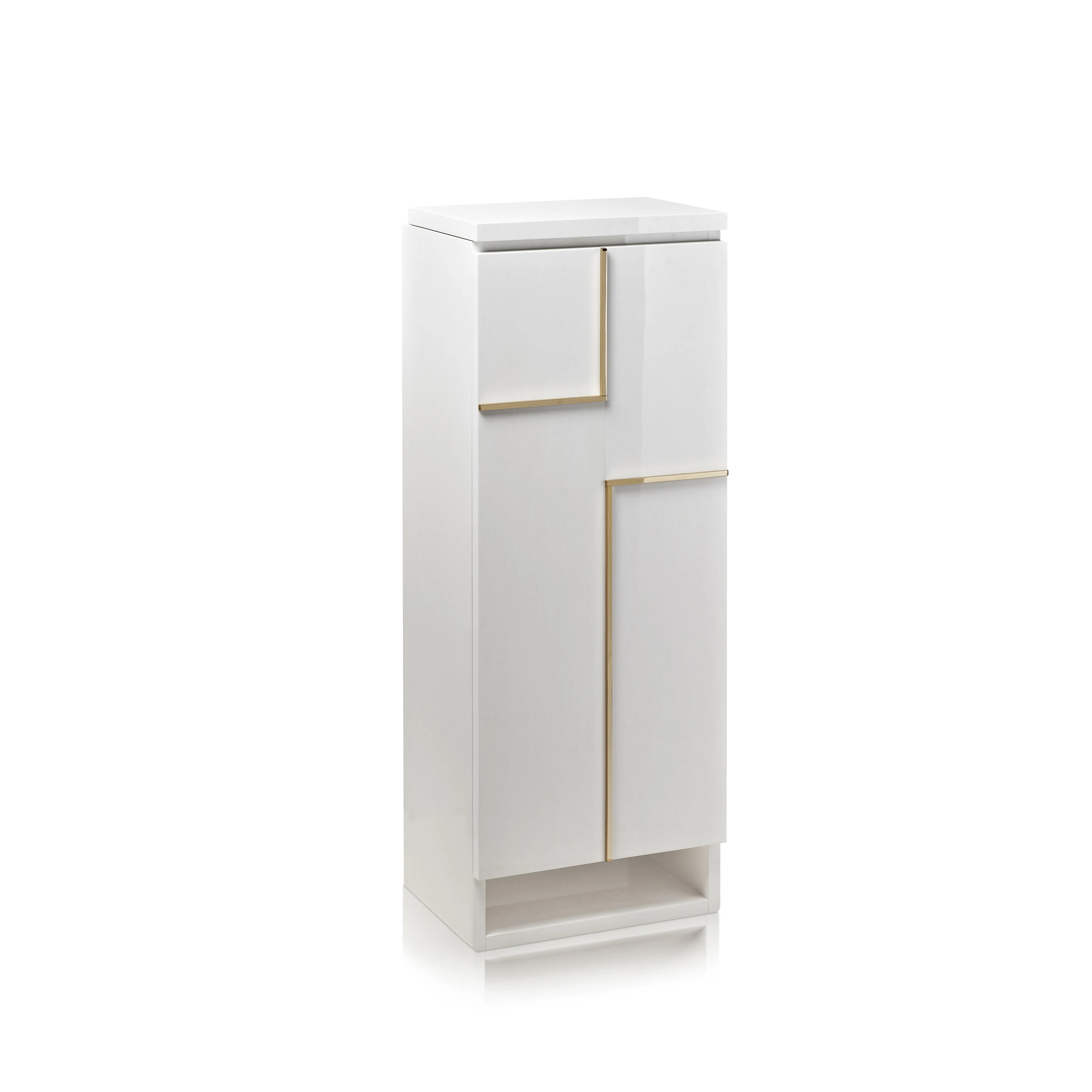 Armored jewelry cabinet in polished white maple, drawers for jewelry, opening with digital Touch Keypad
