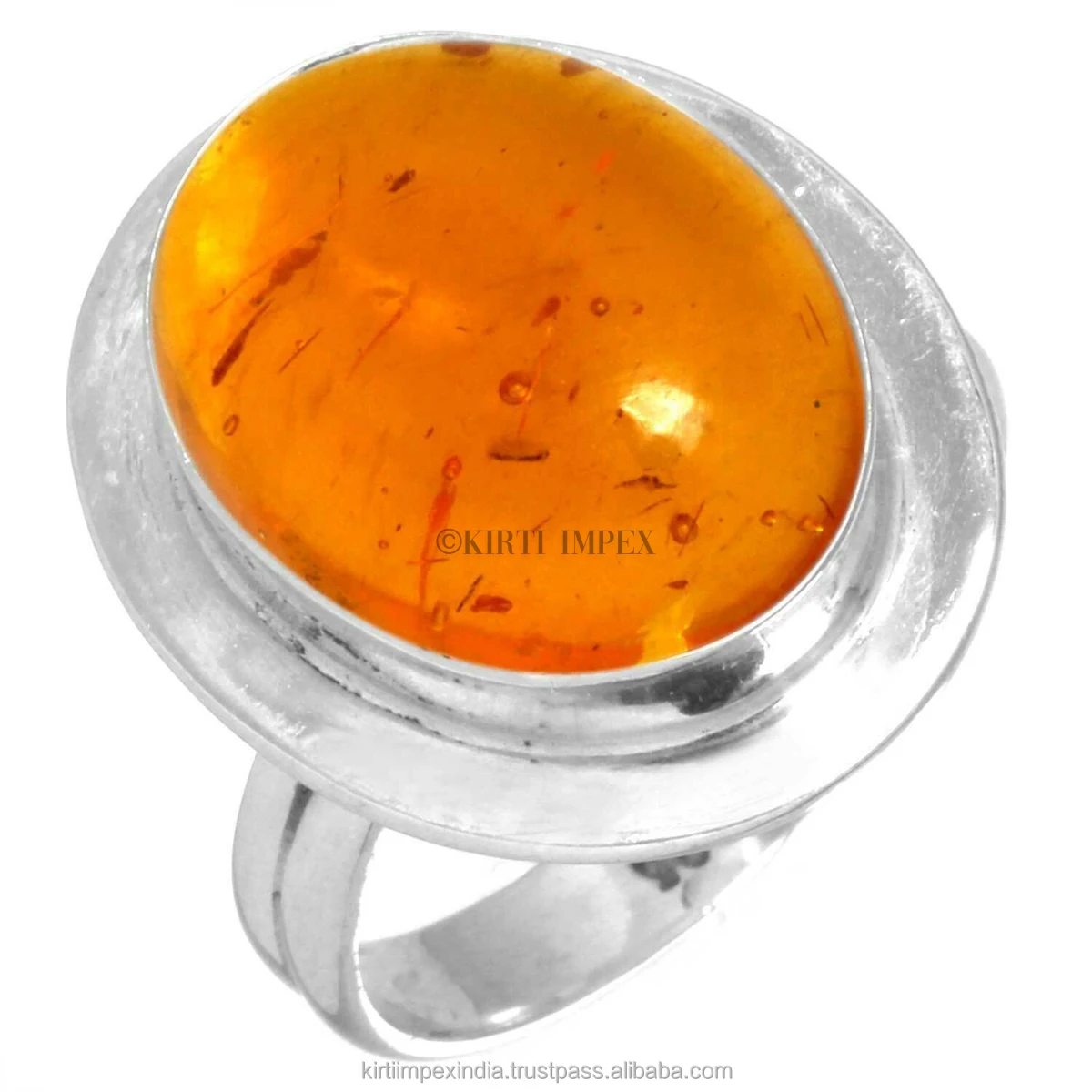 Trending Wholesale Baltic Amber Latest Designs Silver Overlay Boho Rings Vintage Women Jewelry For Retailers