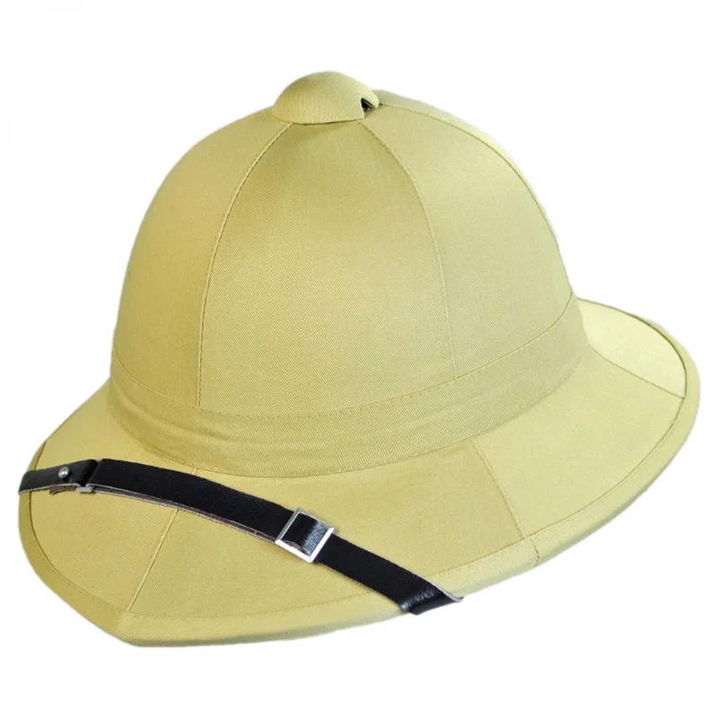 MALE style hat men WOLSELEY PITH HELMET from Vietnam designed white color handmade leather material fashion