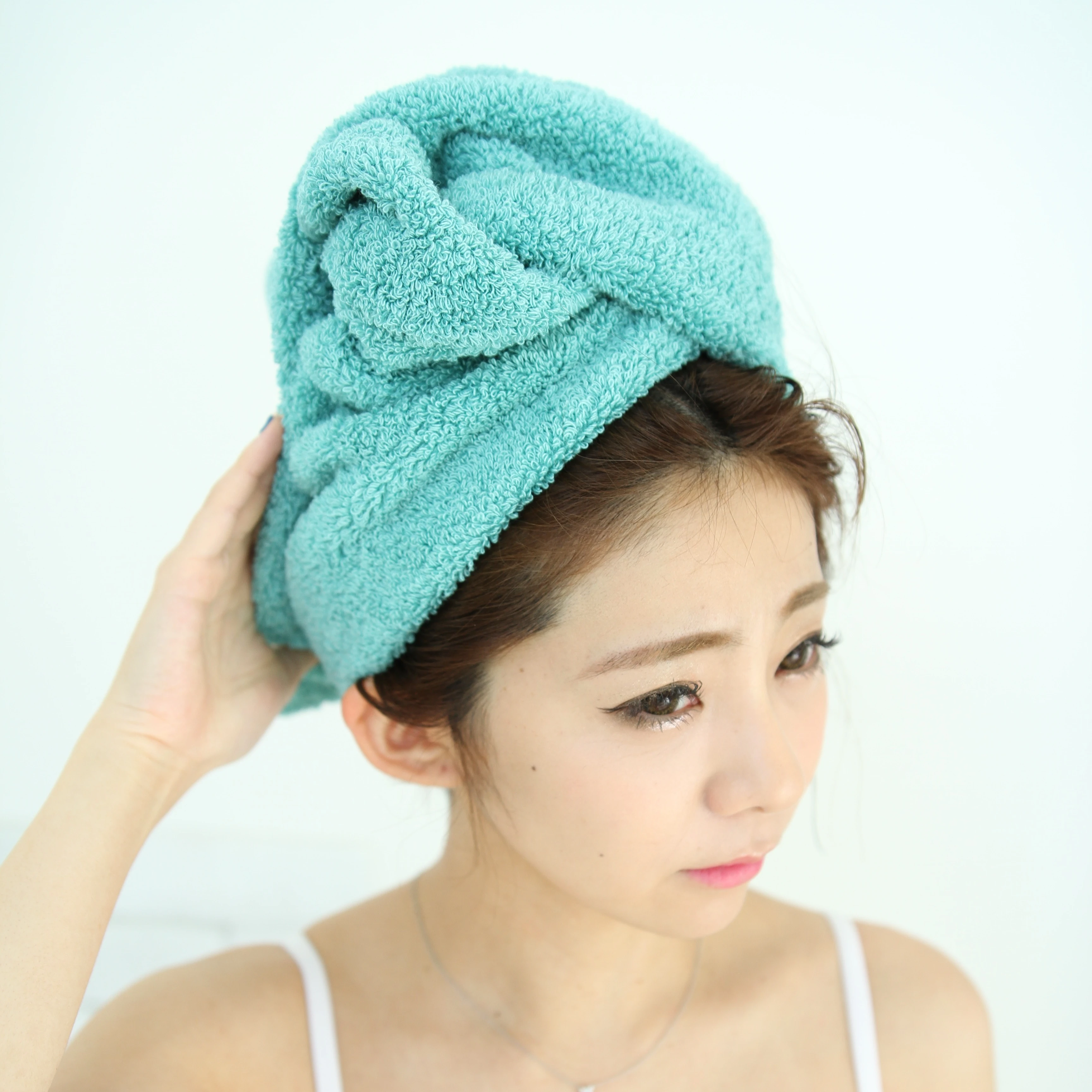 Super absorbent towel for hair drying made in Japan