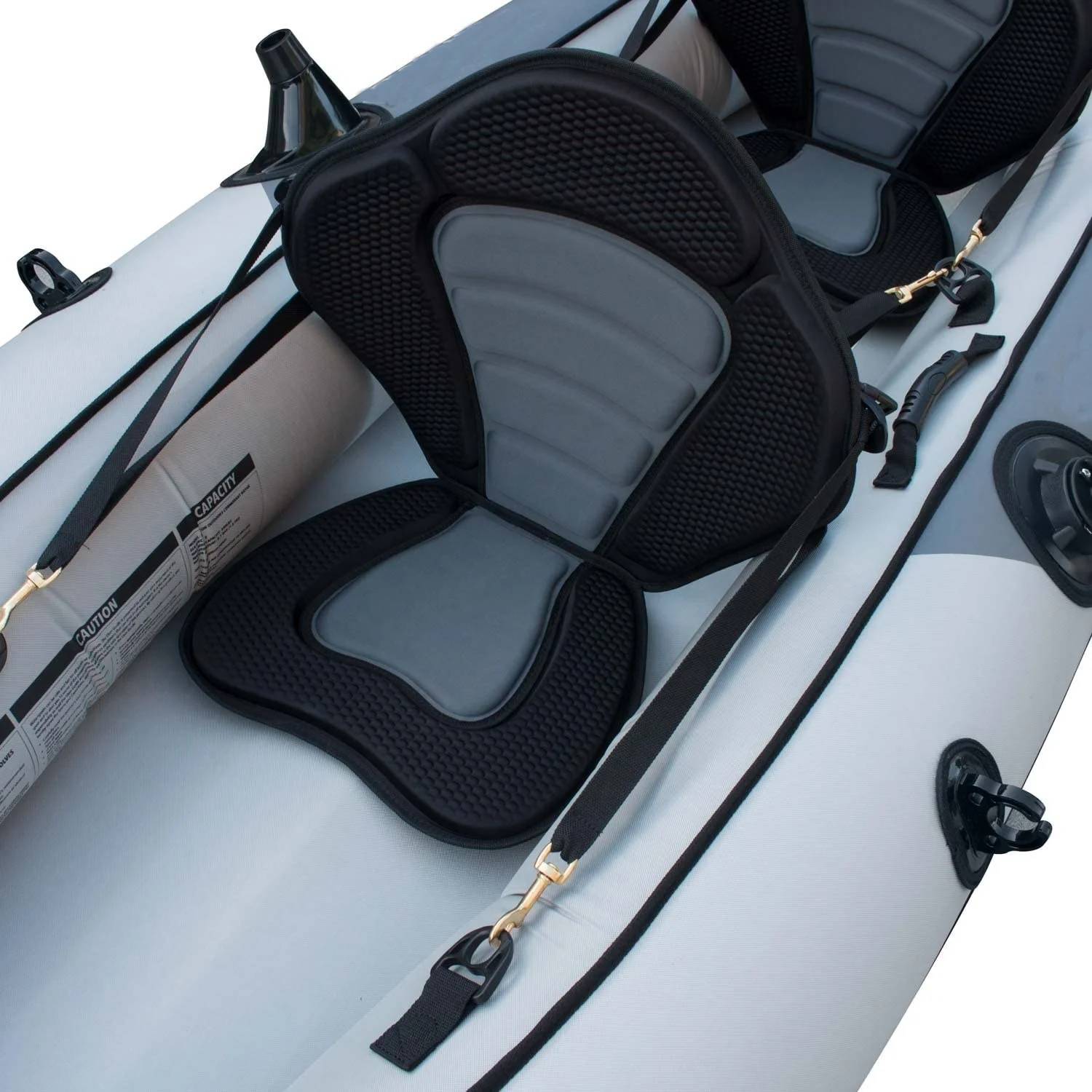 2 Person Tandem Inflatable Fishing Kayak, 10-Foot with EVA Padded Seats, Includes 2 Active Fishing Rod Holder Mounts