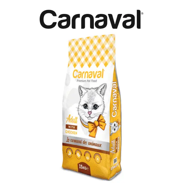 Canned Carnaval Cat Food with Lamb Chunks in Gravy for Pet Adult Cat 400 gr 7,5% Protein 4% Fat (12 PCS)