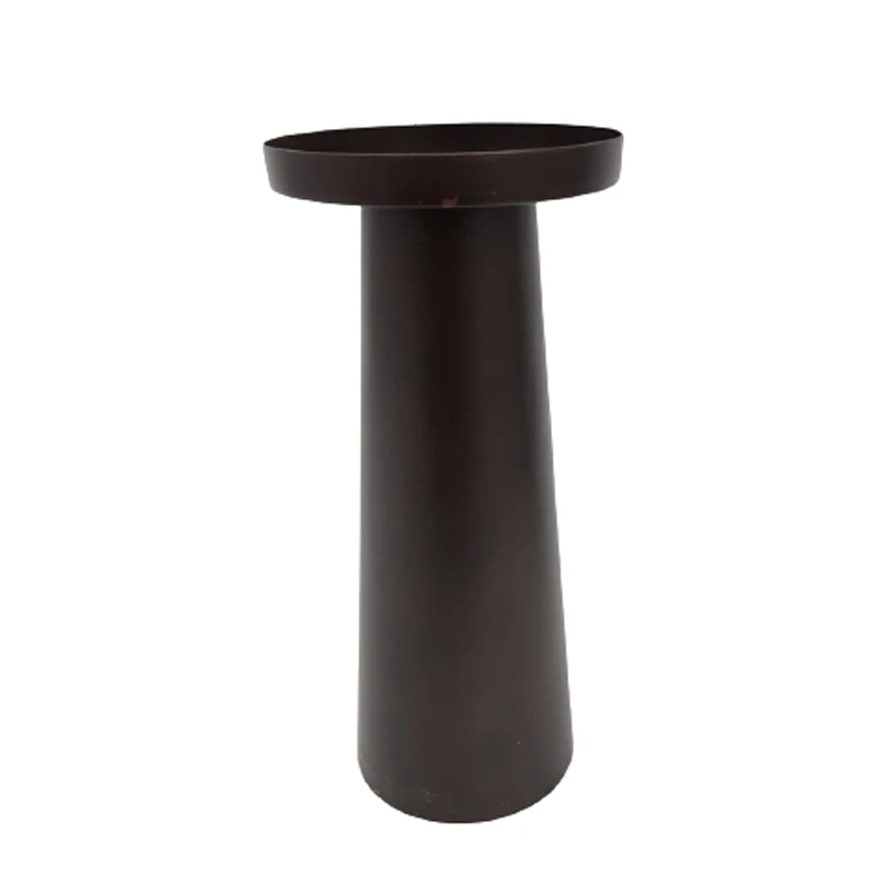 Home Decoration Delightful Aluminium Nickel Plated Luxury Candle Pillar Holder Candle Stand Handmade Customized