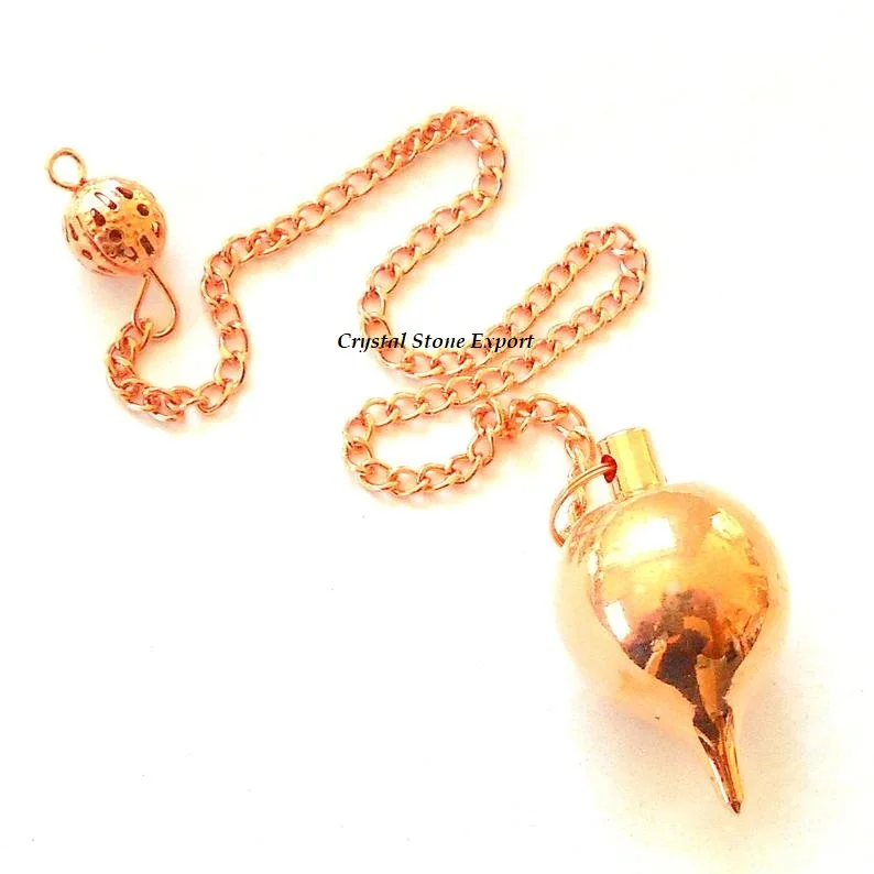 High quality Teardrop Copper Metallic Pendulums - Dowsing Brass Pendulum with Natural Copper Finish