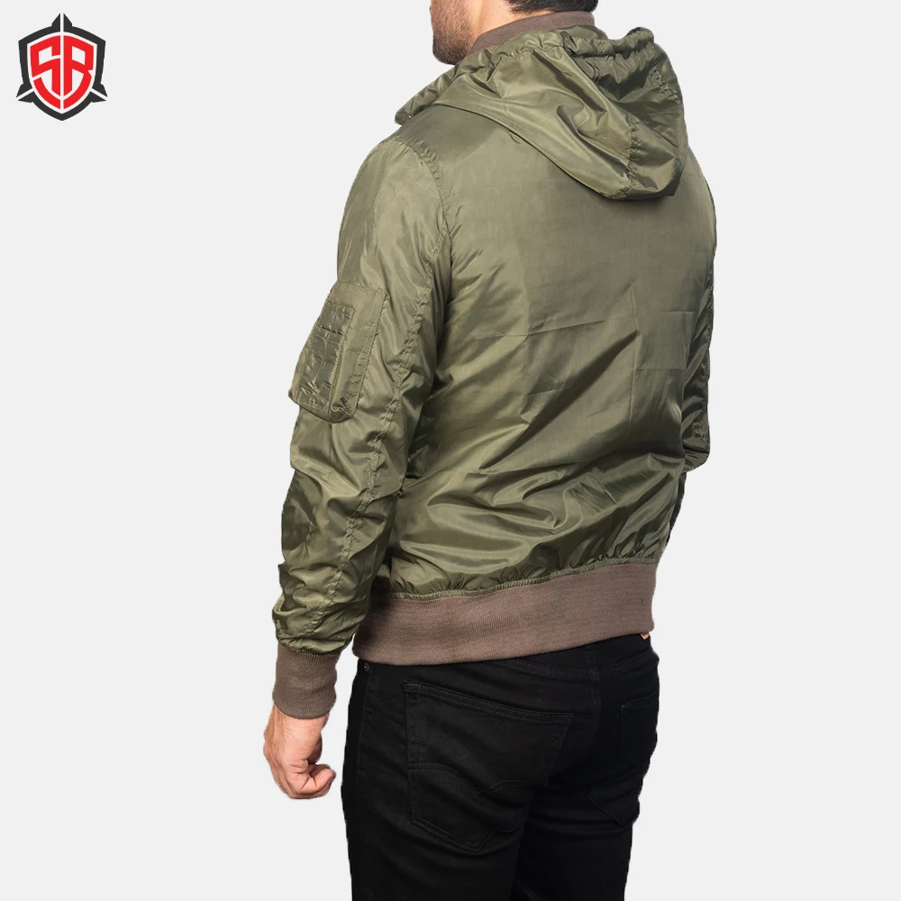 Куртки-бомберы OEM с логотипом на заказ Осенние водонепроницаемые нейлоновые мужские летные куртки MA1 куртка-бомбер мужская