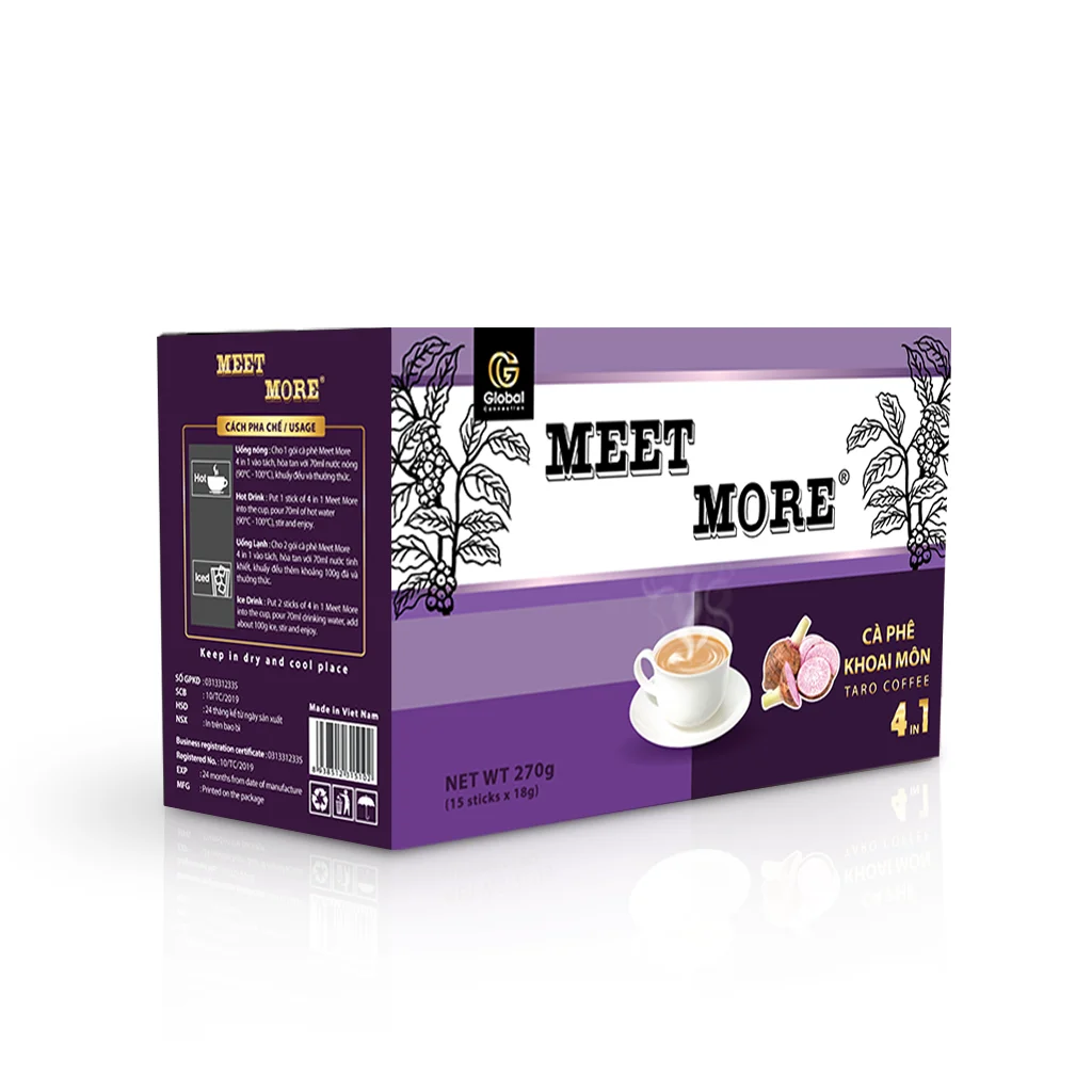 Hot item 2021 BEST Taste Fruit Instant Coffee  Box & Bag From Vietnam