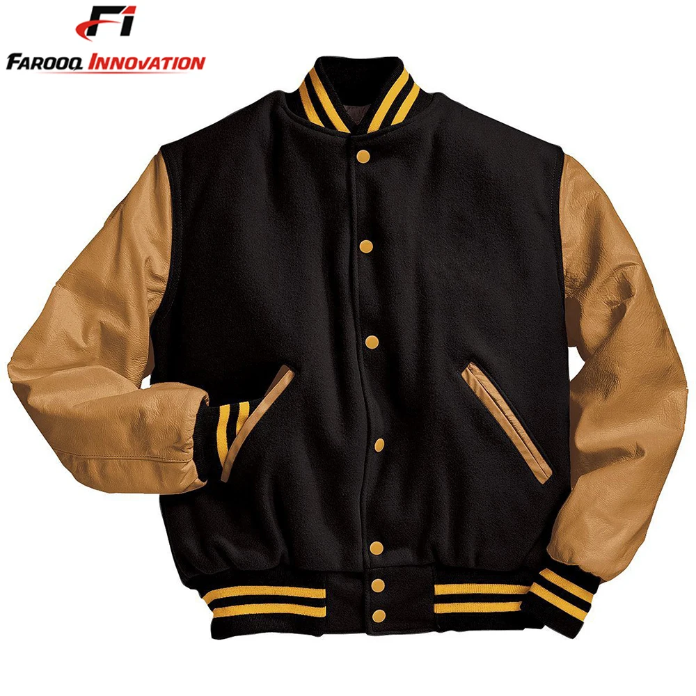 Высококачественные индивидуальные мужские куртки varsity Мужская Куртка с кожаными рукавами для мужчин