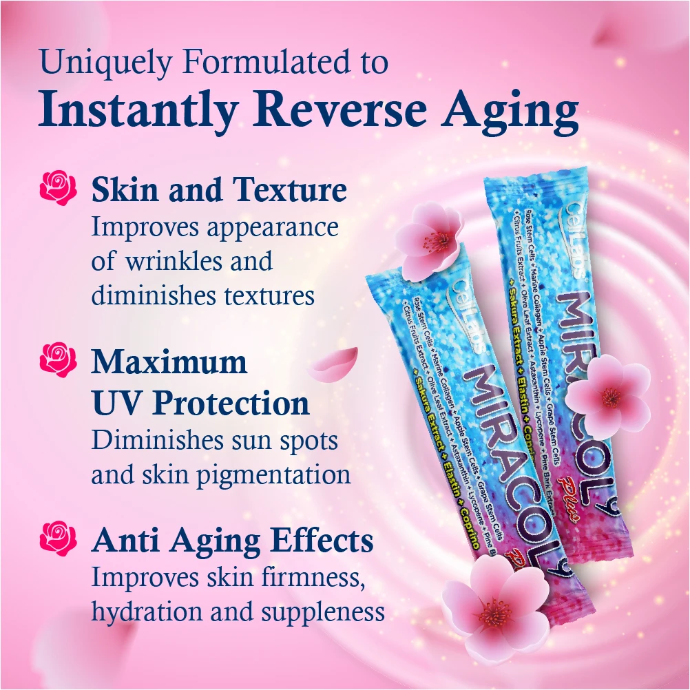 Premium Skin Beauty Drink Wholesale Price Rose Stem Cells Miracol 9 Plus for Soft Supple Skin