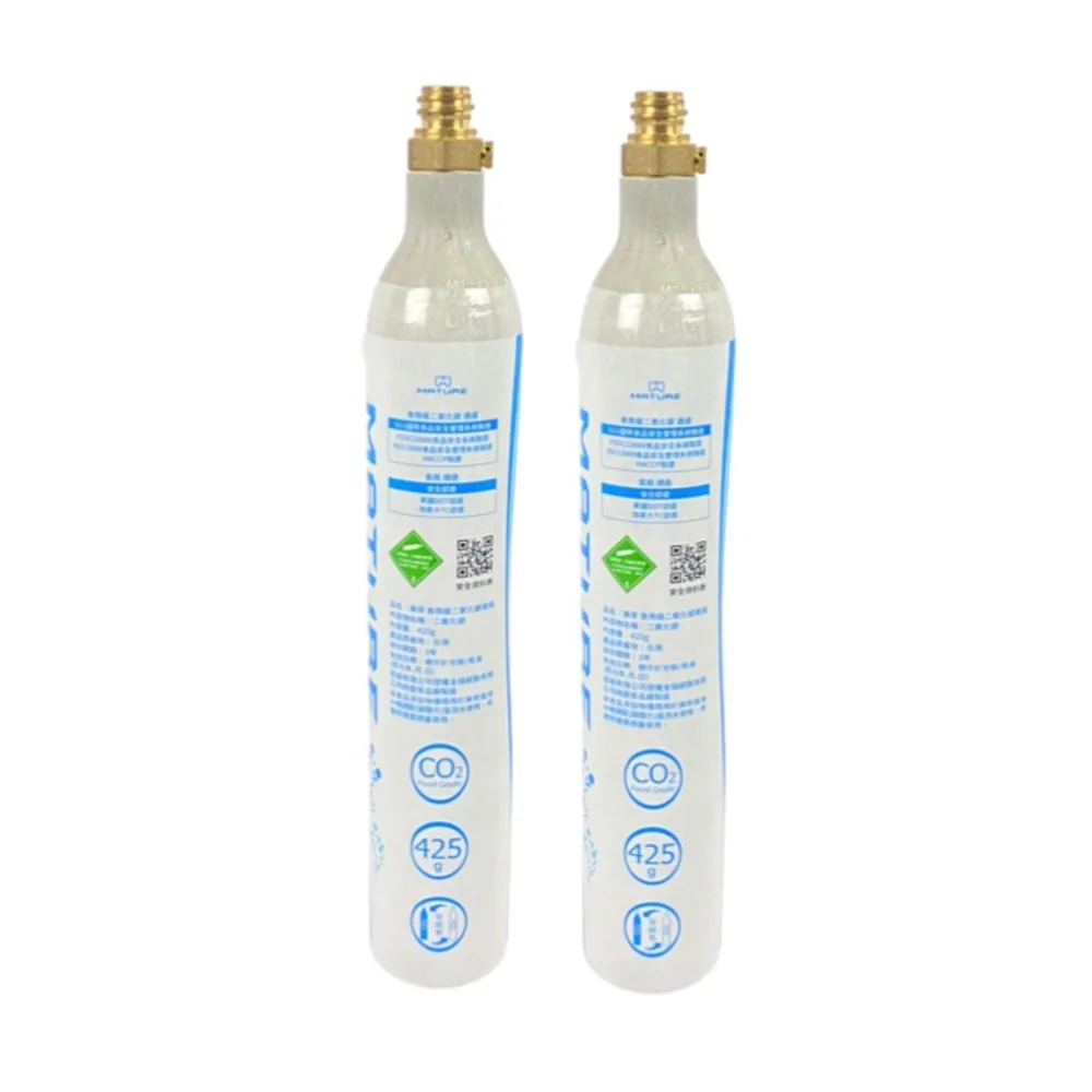 425g refillable soda CO2 cylinder sparking water maker with valve
