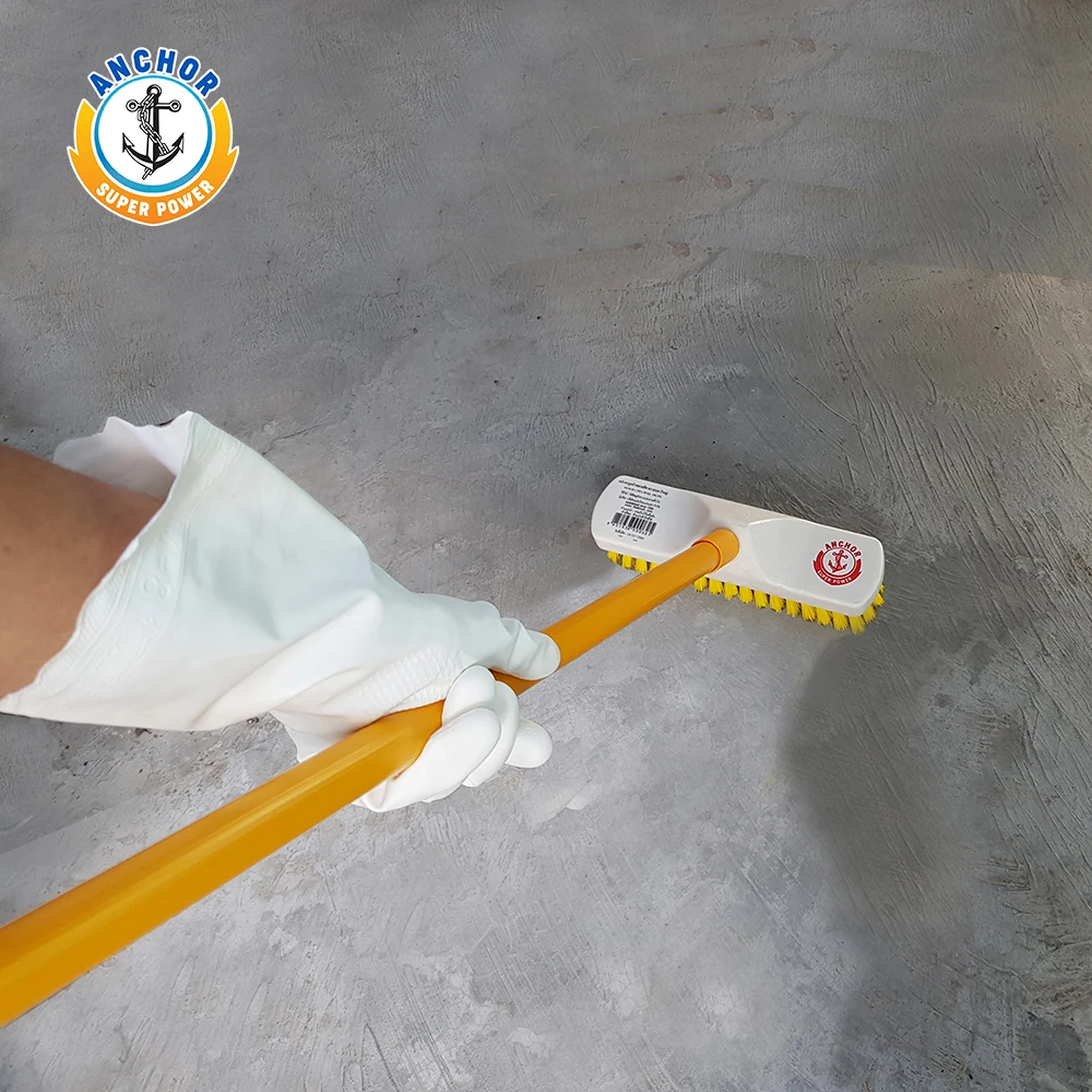 New Supplier Anchor Hard PP Bristle Large Size Broom with Steel Handle for Indoor & Outdoor Cleaning