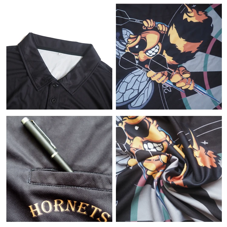 
Best Sale custom unicorn mens polo dart shirts High Performance Good Price Custom Design Your Own dart shirts sublimation 